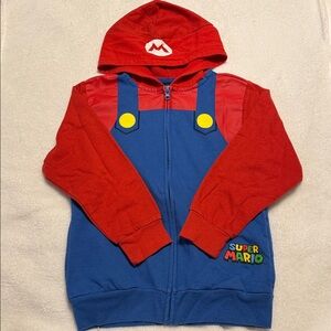 Nintendo Super Mario Red and Blue Hoodie
